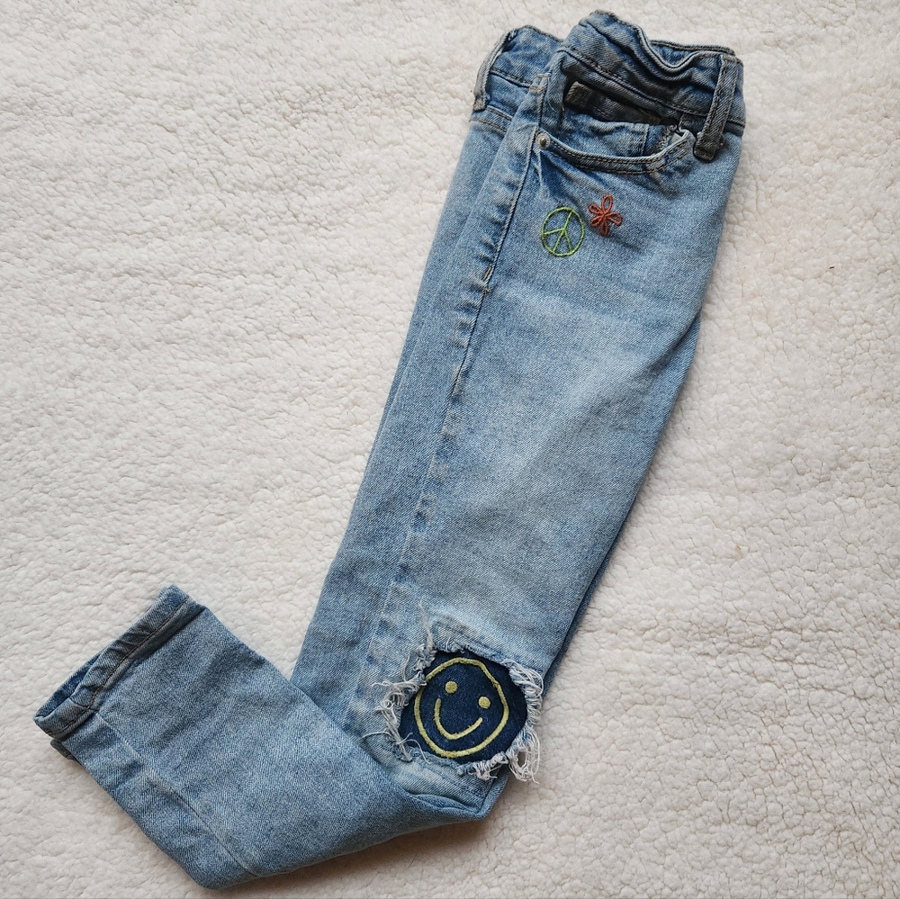 Girls Cat & Jack Patchwork High Rise Skinny Jeans
